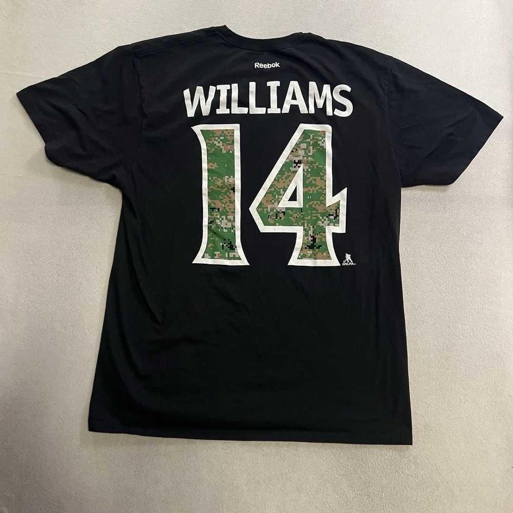 LA Kings Justin Williams #14 NHL Hockey Reebok Shirt Men's Size XL Black Camo